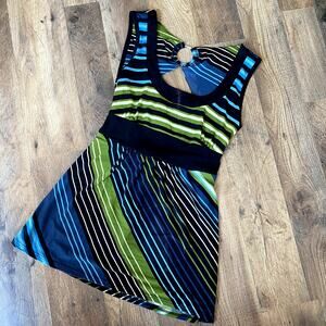 Y2K Volume One Juniors Scoop Neck Babydoll Empire Waist Top S